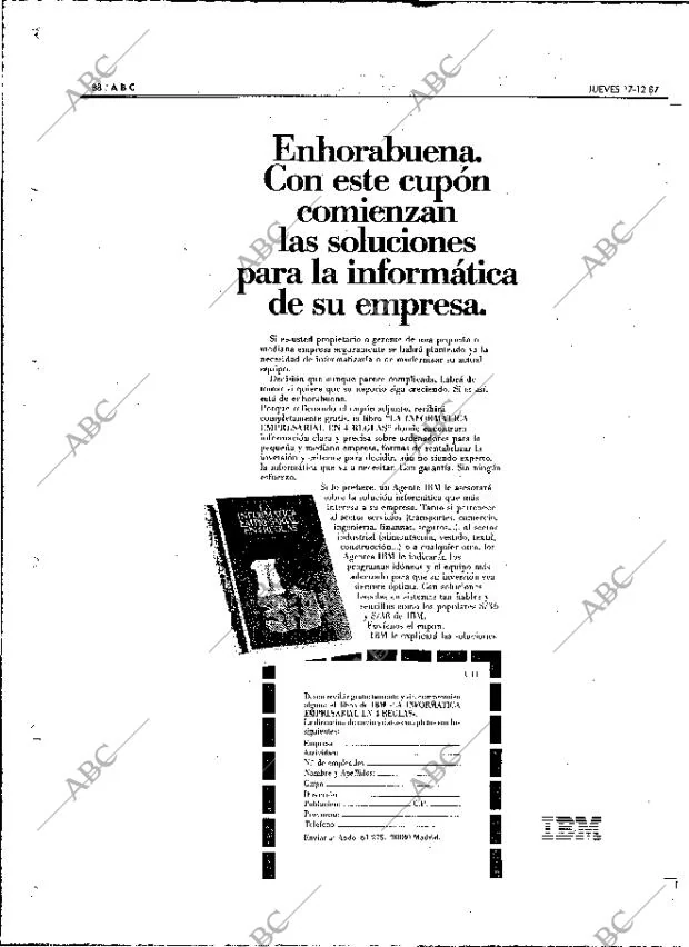 ABC MADRID 17-12-1987 página 88