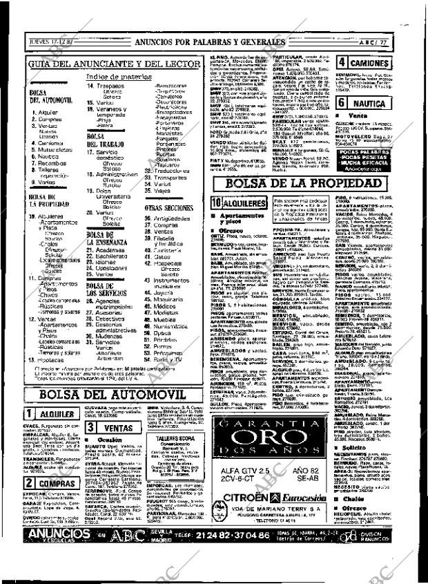 ABC SEVILLA 17-12-1987 página 77