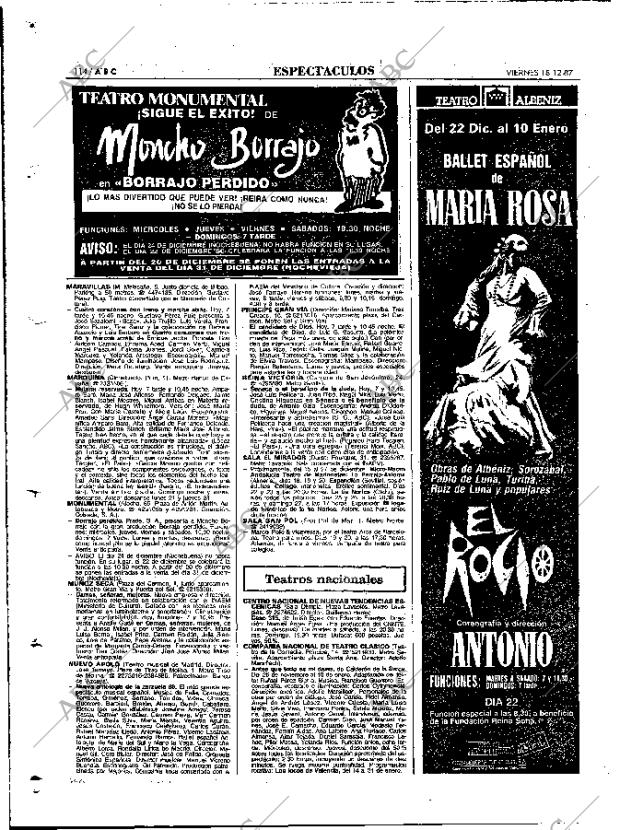 ABC MADRID 18-12-1987 página 114