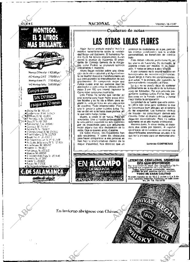 ABC MADRID 18-12-1987 página 42