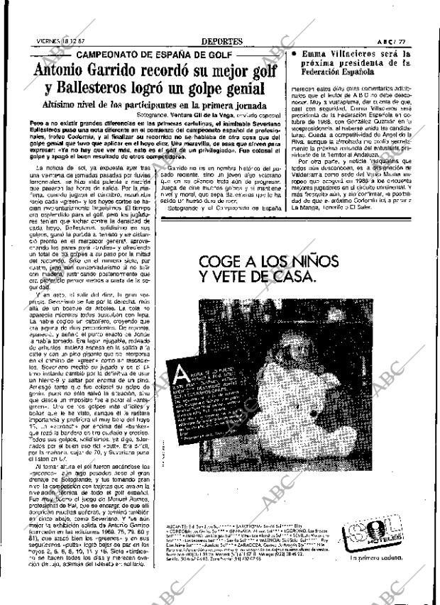 ABC SEVILLA 18-12-1987 página 77