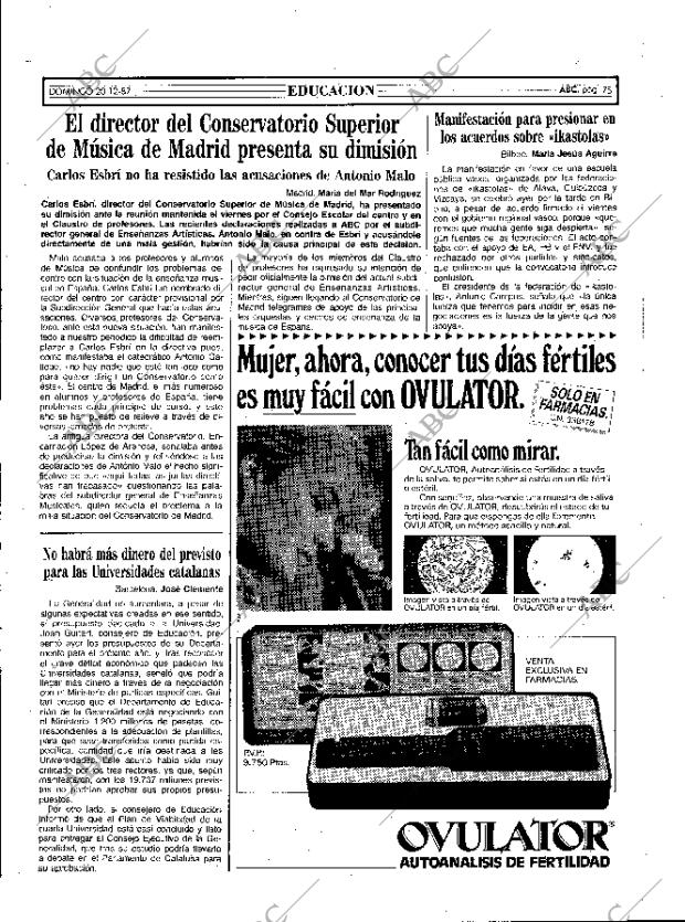 ABC MADRID 20-12-1987 página 75