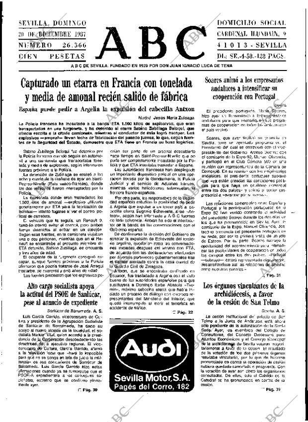 ABC SEVILLA 20-12-1987 página 25