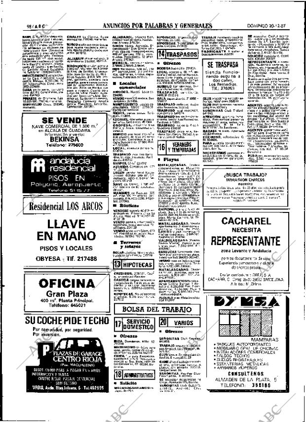 ABC SEVILLA 20-12-1987 página 98