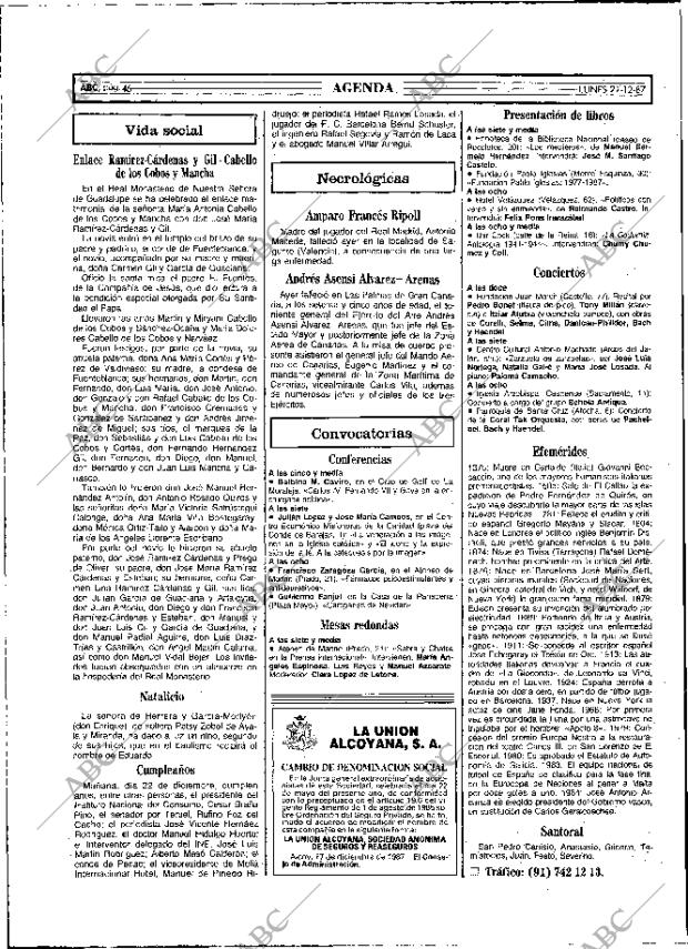 ABC MADRID 21-12-1987 página 46