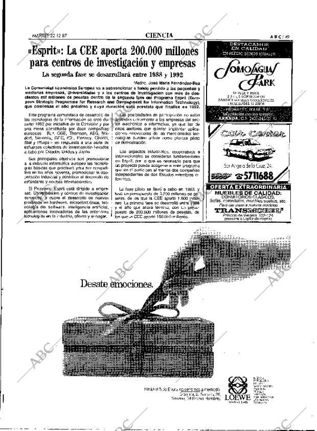 ABC MADRID 22-12-1987 página 49
