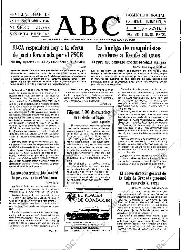 ABC SEVILLA 22-12-1987 página 13
