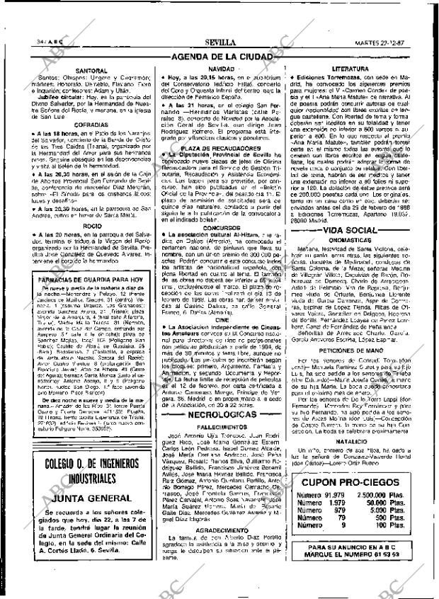 ABC SEVILLA 22-12-1987 página 34