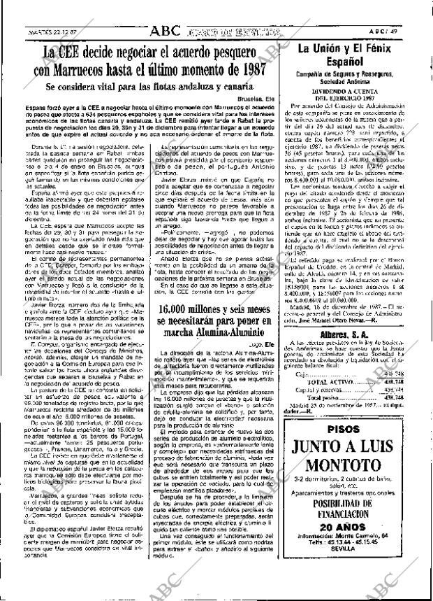 ABC SEVILLA 22-12-1987 página 49