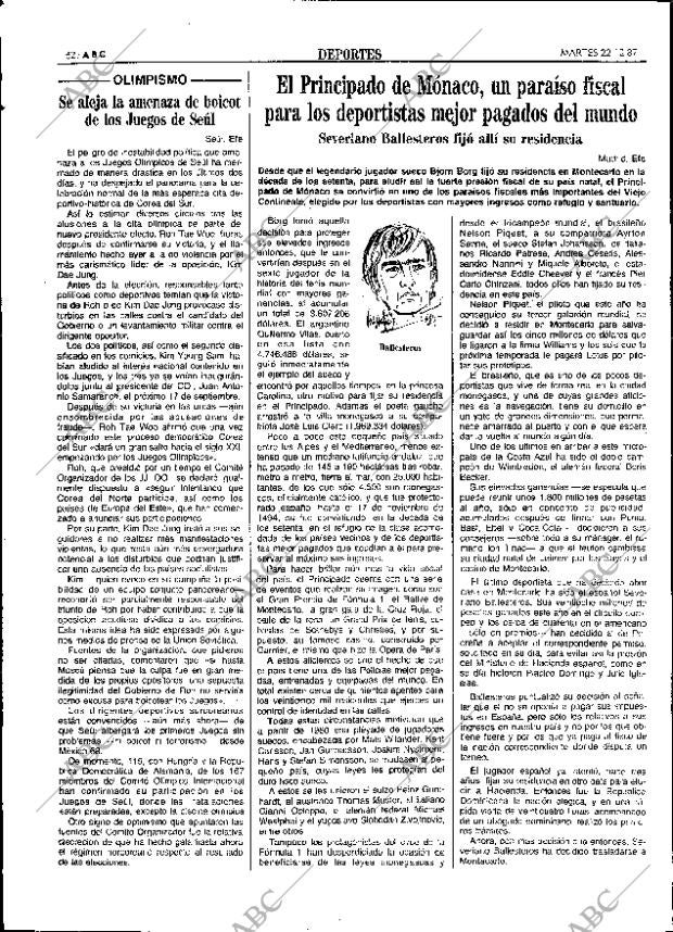 ABC SEVILLA 22-12-1987 página 62