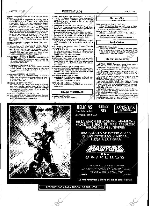 ABC SEVILLA 22-12-1987 página 67