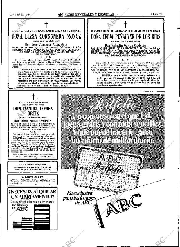 ABC SEVILLA 22-12-1987 página 75