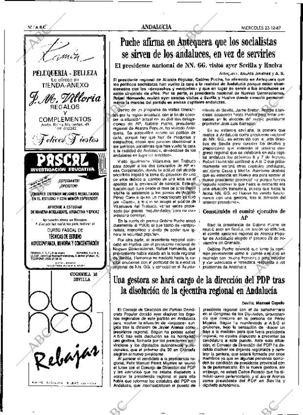 ABC SEVILLA 23-12-1987 página 50