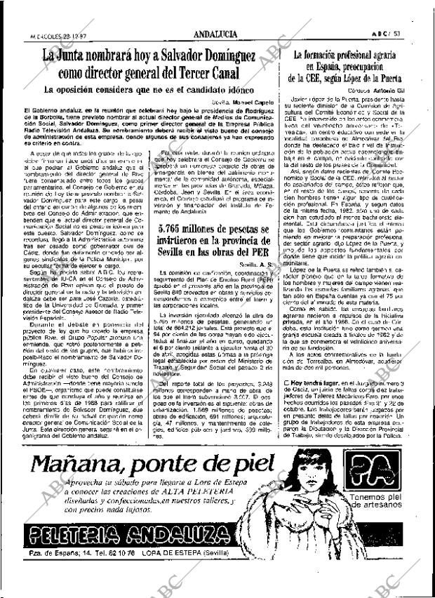 ABC SEVILLA 23-12-1987 página 53