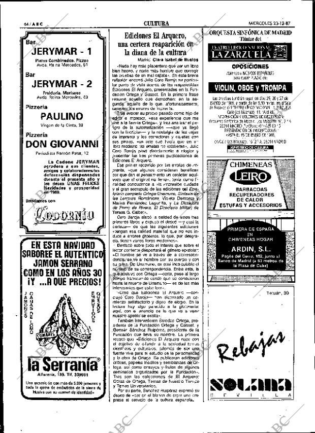 ABC SEVILLA 23-12-1987 página 64