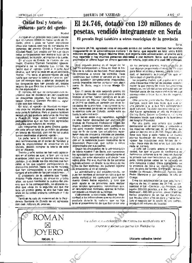 ABC SEVILLA 23-12-1987 página 67