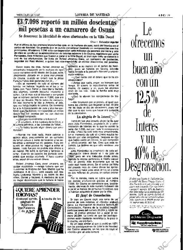 ABC SEVILLA 23-12-1987 página 79
