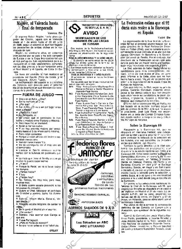ABC SEVILLA 23-12-1987 página 96