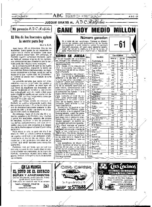 ABC MADRID 29-12-1987 página 69