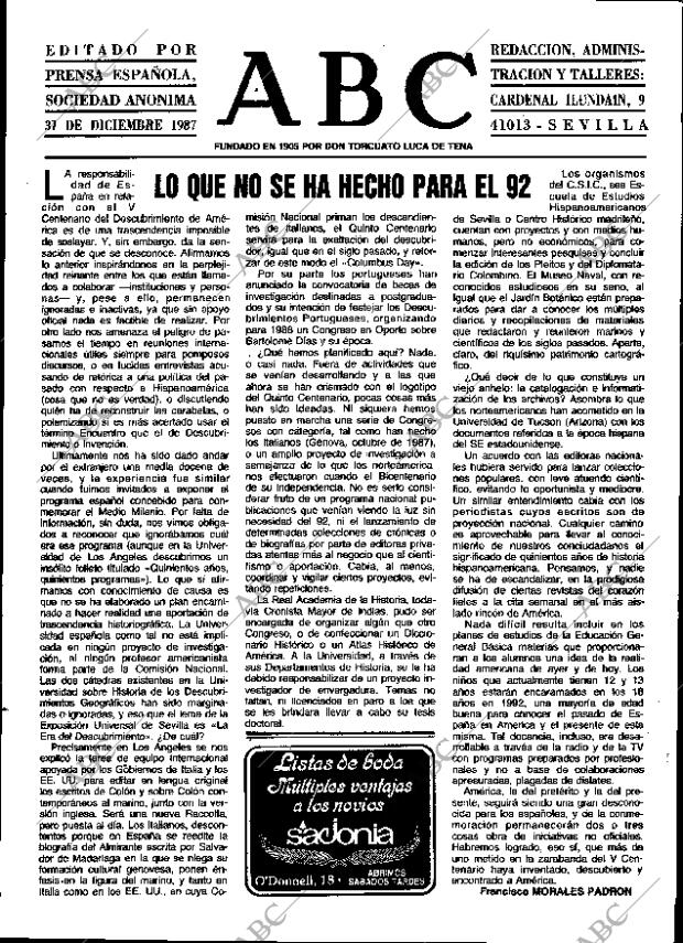 ABC SEVILLA 31-12-1987 página 3