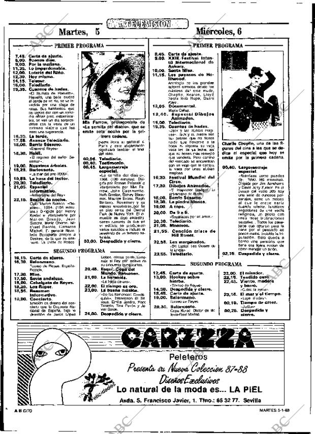 ABC SEVILLA 05-01-1988 página 70