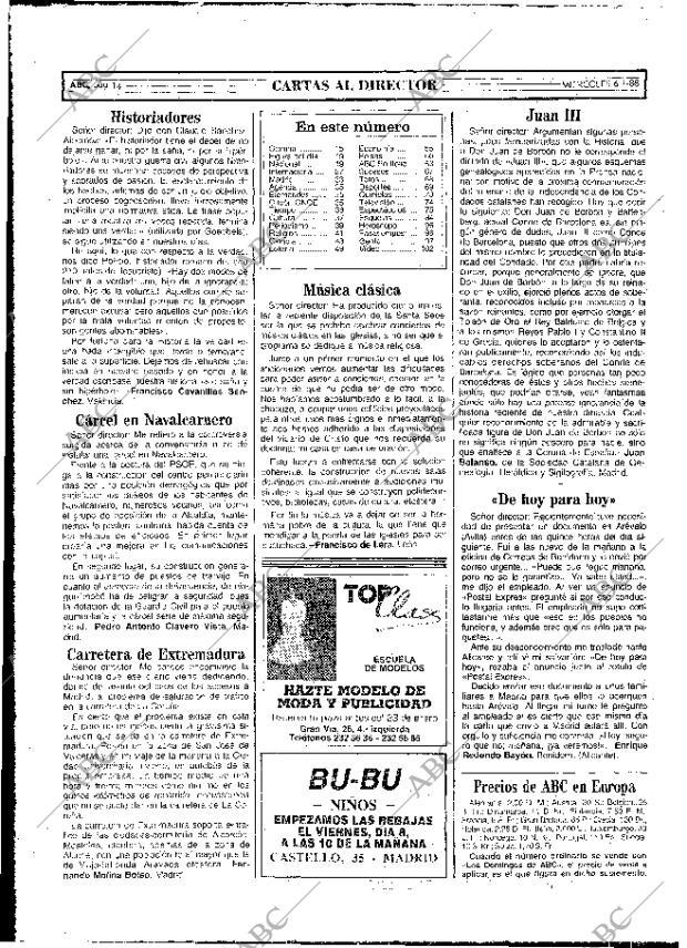 ABC MADRID 06-01-1988 página 14