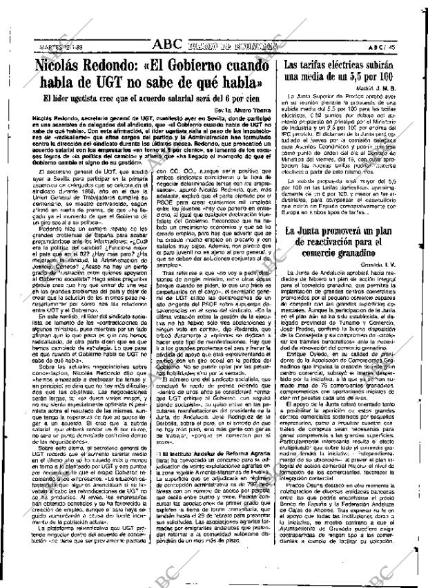 ABC SEVILLA 12-01-1988 página 45
