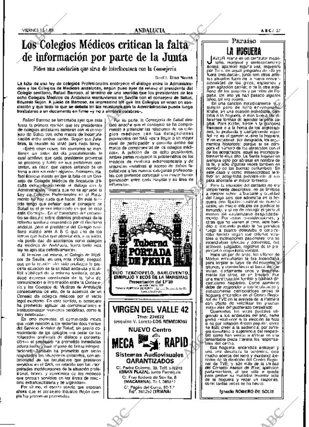 ABC SEVILLA 15-01-1988 página 27