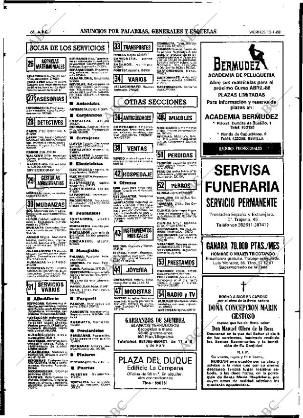 ABC SEVILLA 15-01-1988 página 68