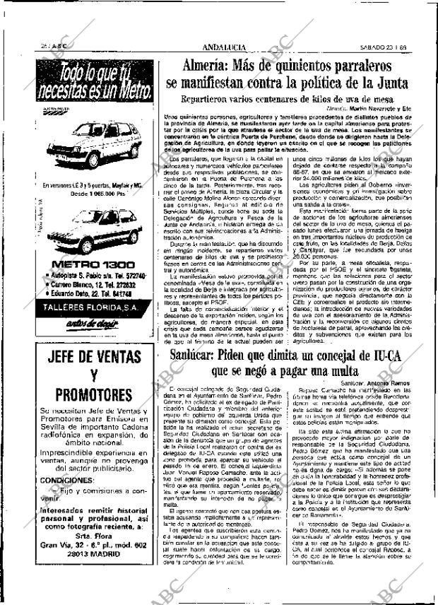 ABC SEVILLA 23-01-1988 página 26