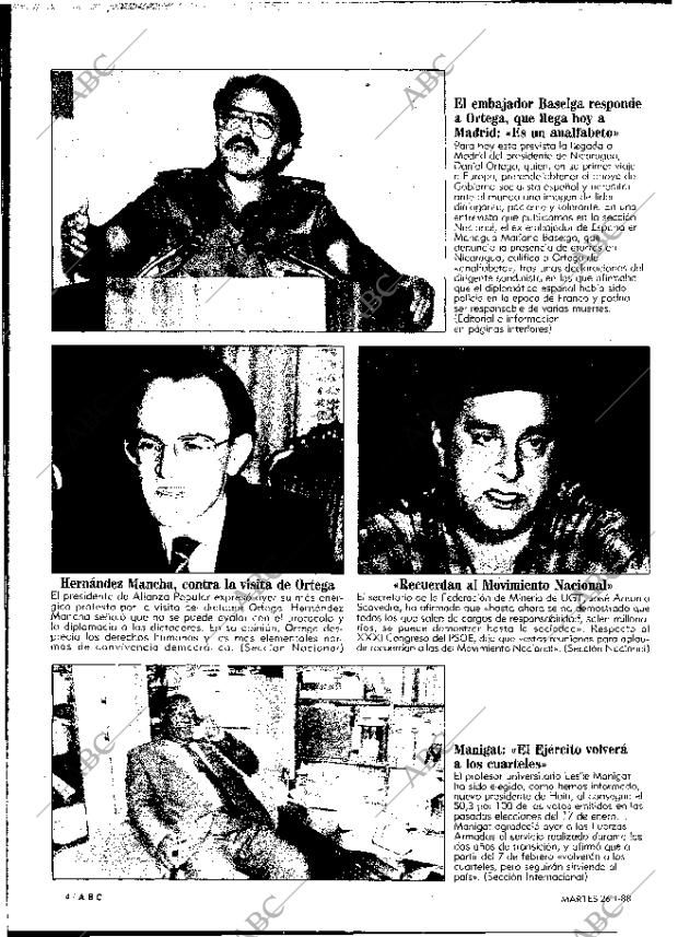 ABC MADRID 26-01-1988 página 4