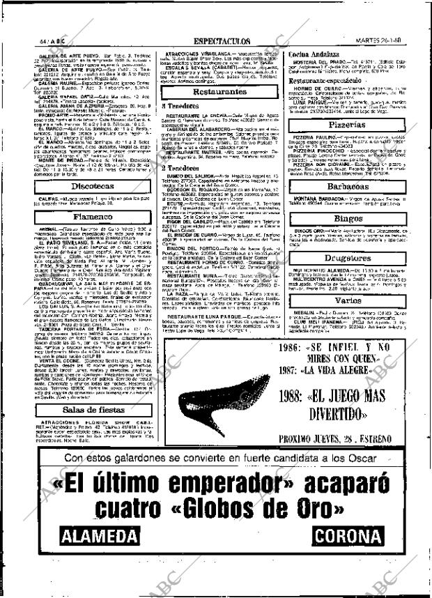 ABC SEVILLA 26-01-1988 página 64