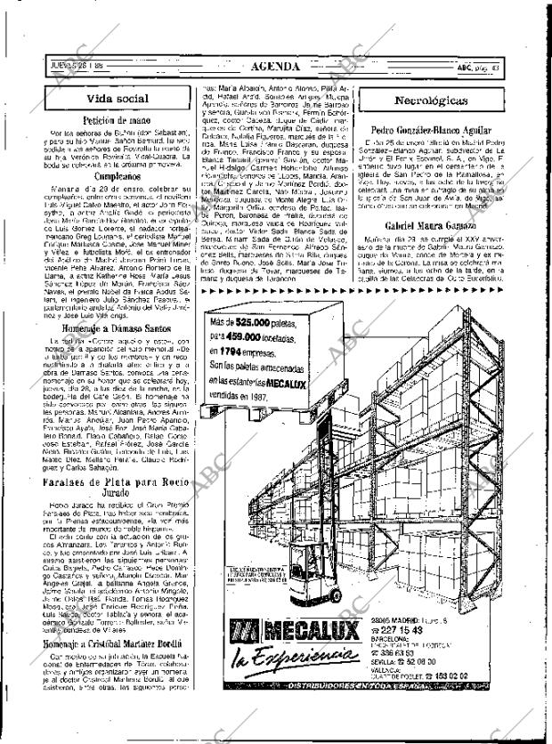 ABC MADRID 28-01-1988 página 43