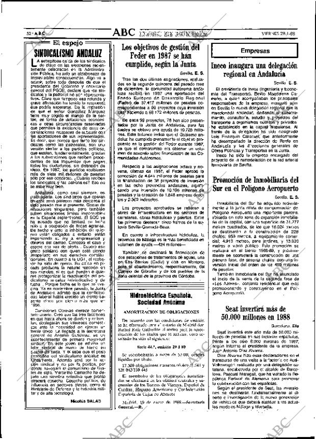 ABC SEVILLA 29-01-1988 página 52