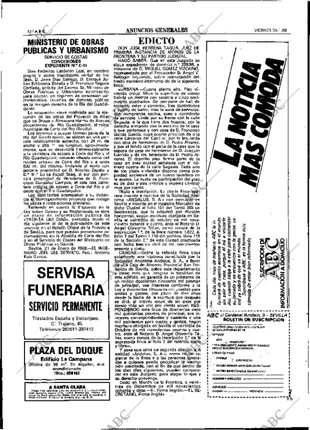 ABC SEVILLA 29-01-1988 página 72