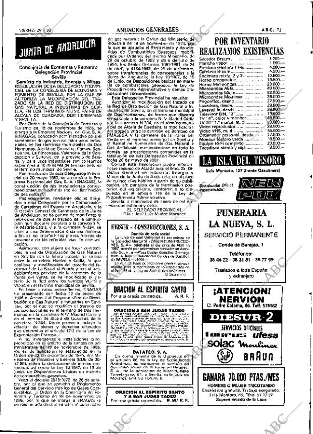 ABC SEVILLA 29-01-1988 página 73