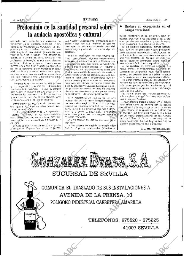 ABC SEVILLA 31-01-1988 página 44