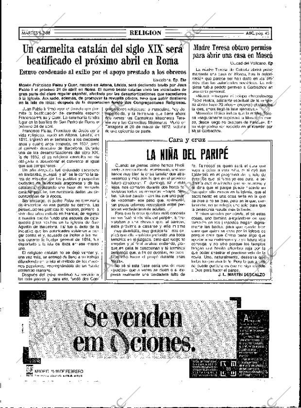 ABC MADRID 09-02-1988 página 45
