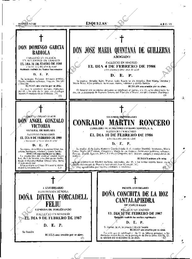 ABC MADRID 09-02-1988 página 93