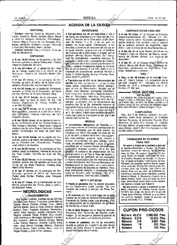 ABC SEVILLA 09-02-1988 página 32