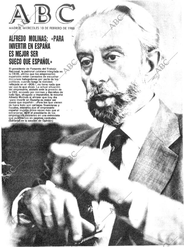 ABC MADRID 10-02-1988 página 1