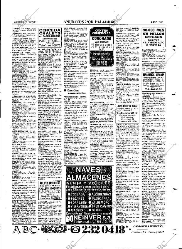 ABC MADRID 10-02-1988 página 105