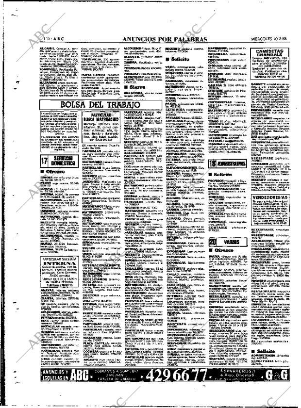 ABC MADRID 10-02-1988 página 110