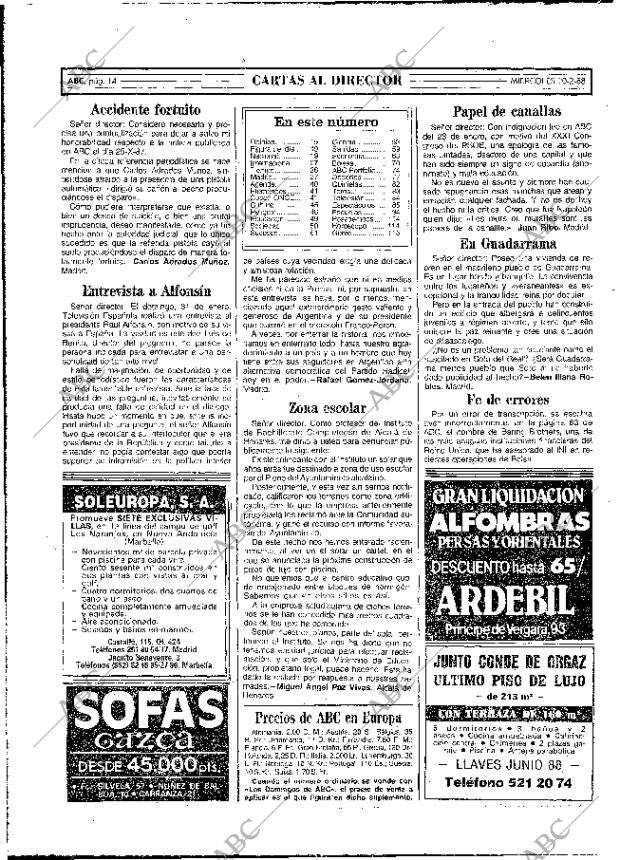 ABC MADRID 10-02-1988 página 14