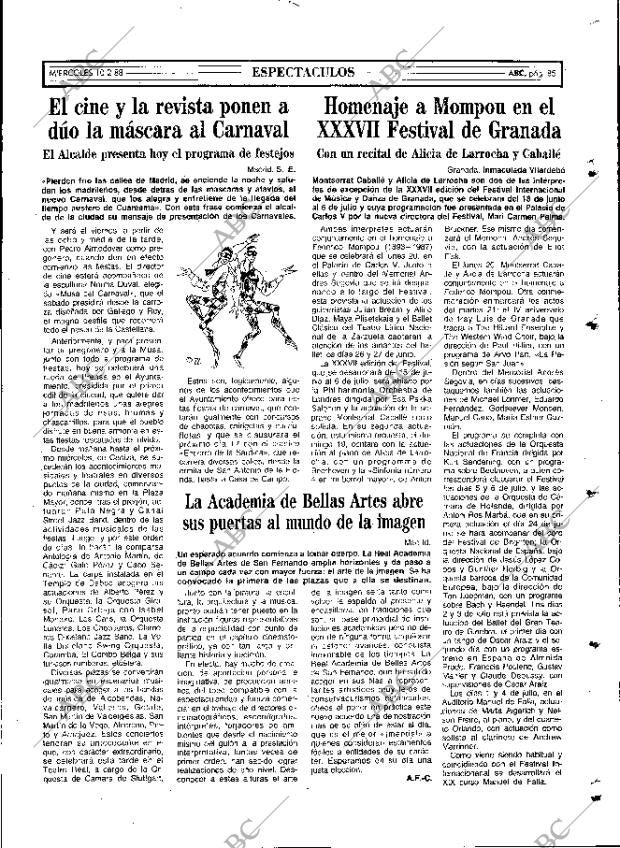 ABC MADRID 10-02-1988 página 85