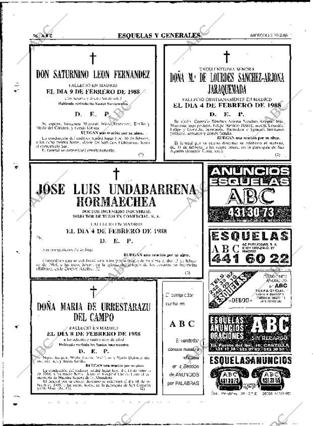 ABC MADRID 10-02-1988 página 96