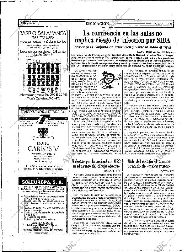 ABC MADRID 11-02-1988 página 54