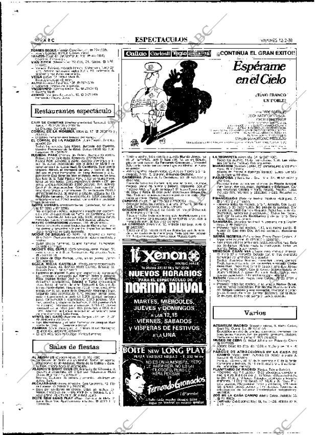 ABC MADRID 12-02-1988 página 92