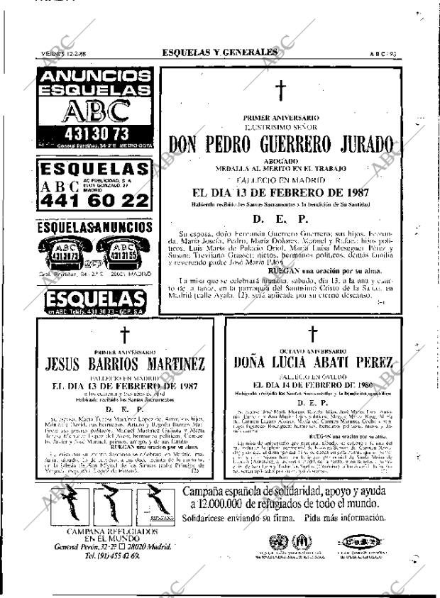 ABC MADRID 12-02-1988 página 93