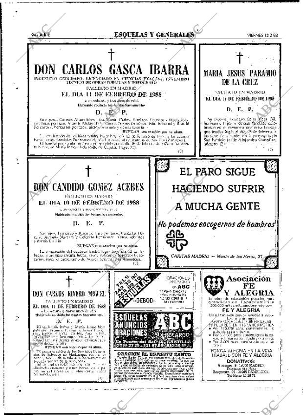 ABC MADRID 12-02-1988 página 94